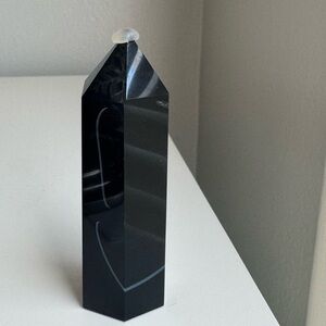 Black Obsidian Crystal Tower